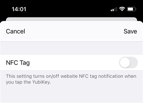 this application doesnot support nfc tag|yubikey disable nfc.